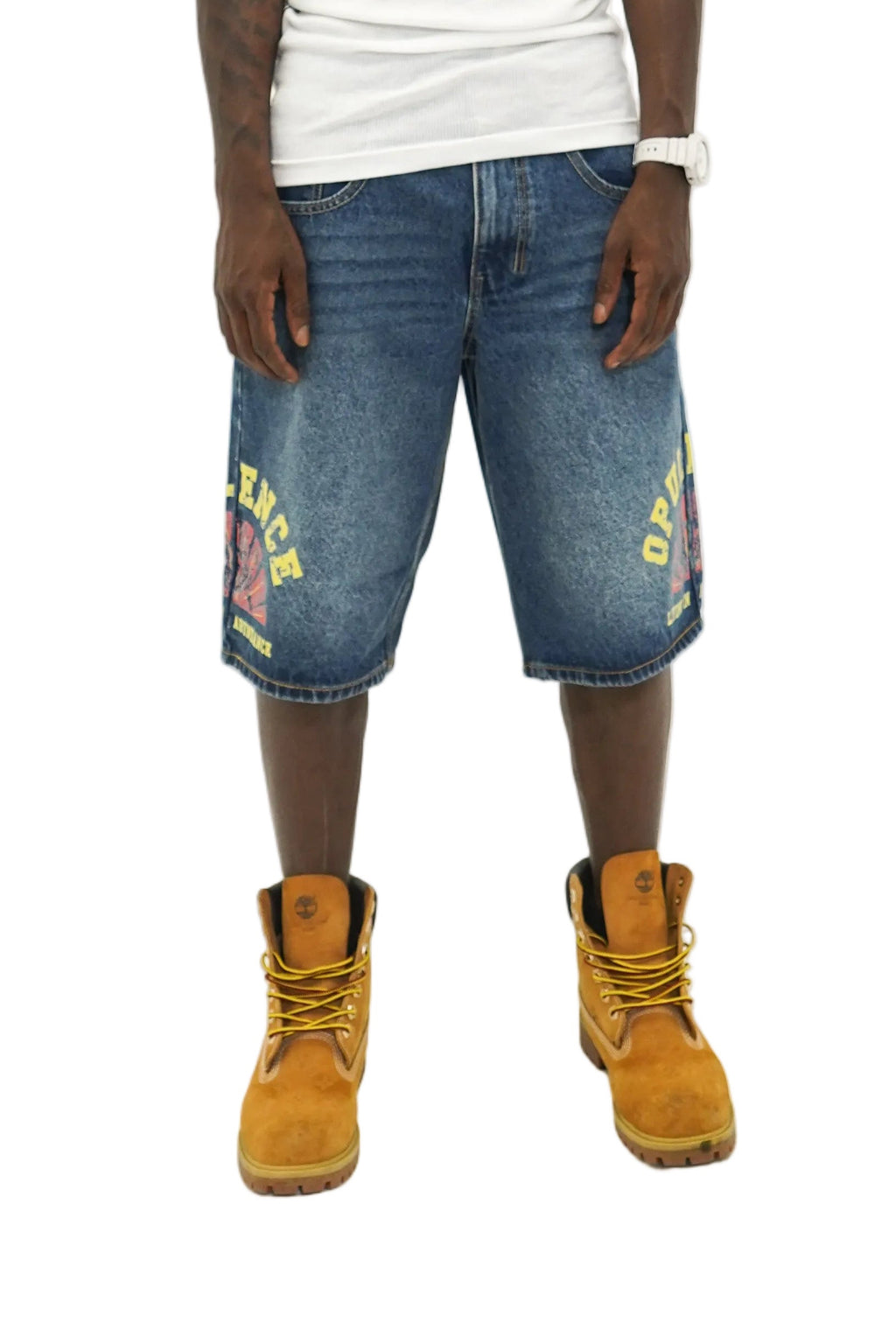 SUNBURST DENIM JORTS