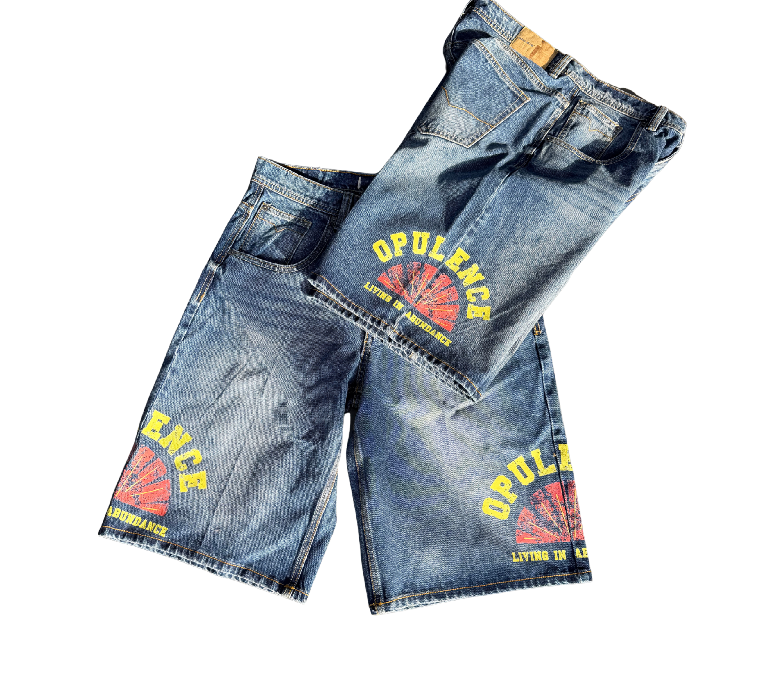 SUNBURST DENIM JORTS